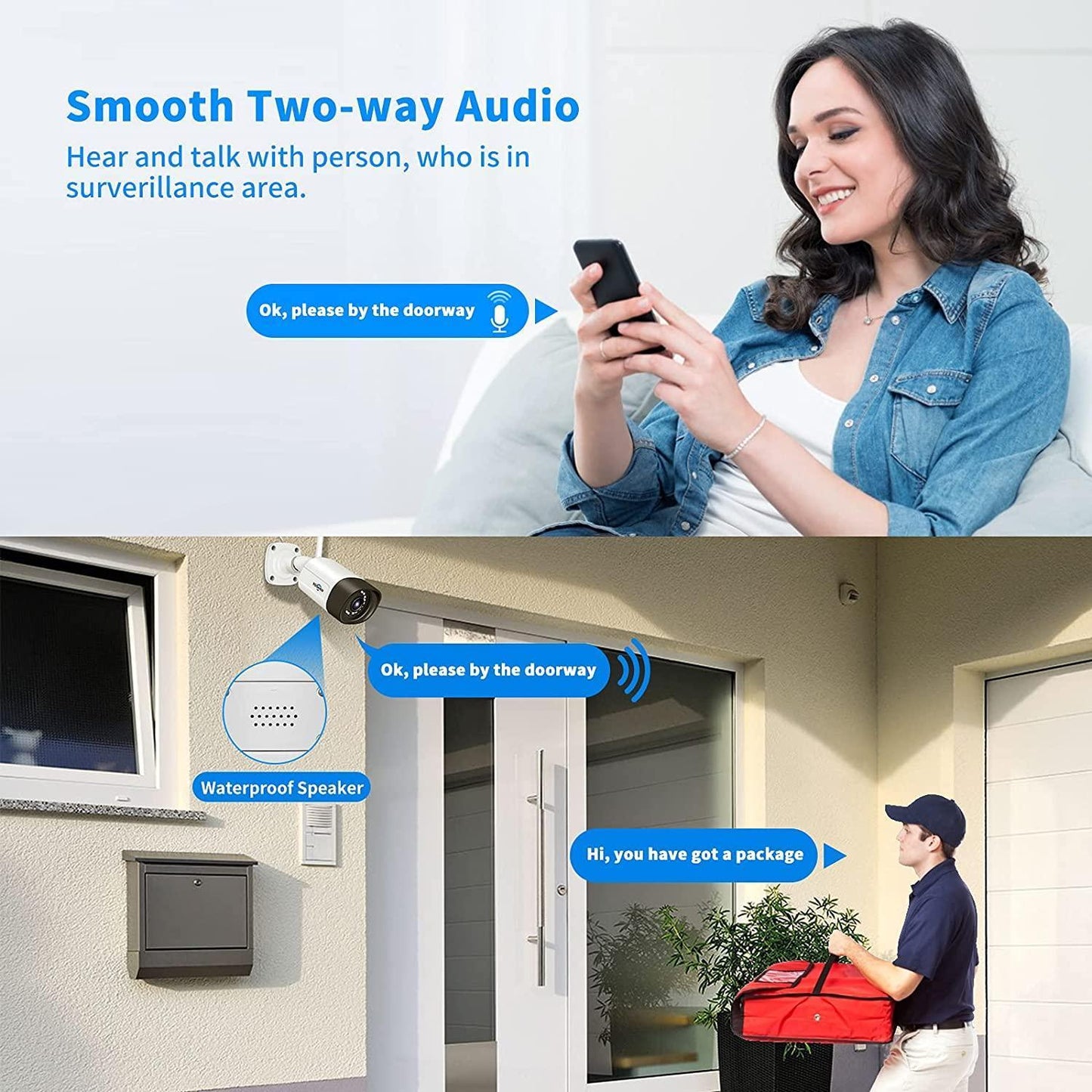 5MP Wireless Pro Security Camera Wireless Outdoor With 2-Way Audio