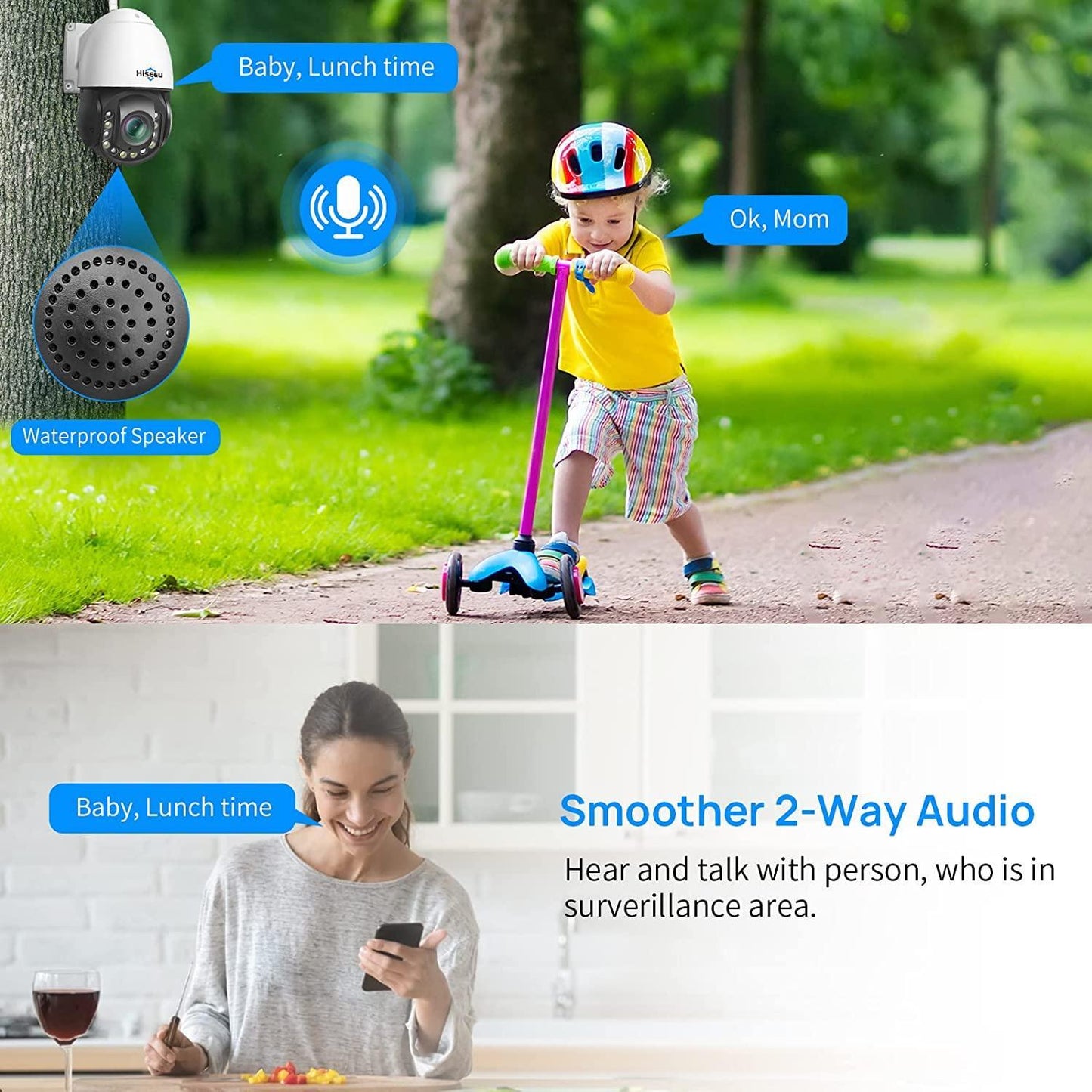 2K PTZ 30X Optical Zoom WiFi Security Camera Outdoor Work with Wireless System