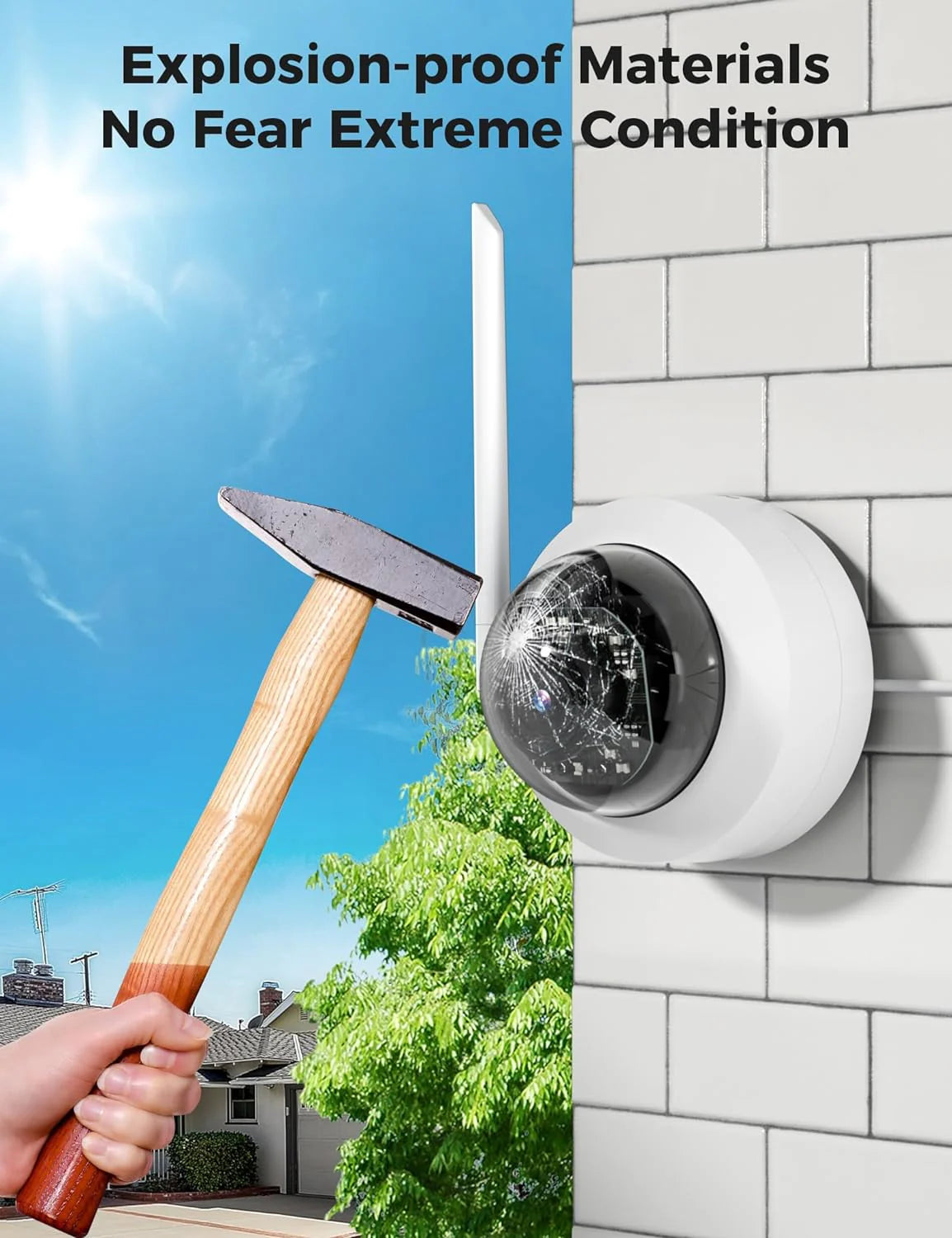 5MP PTZ Security Camera Outdoor Explosion-Proof Auto Tracking Motion Detection