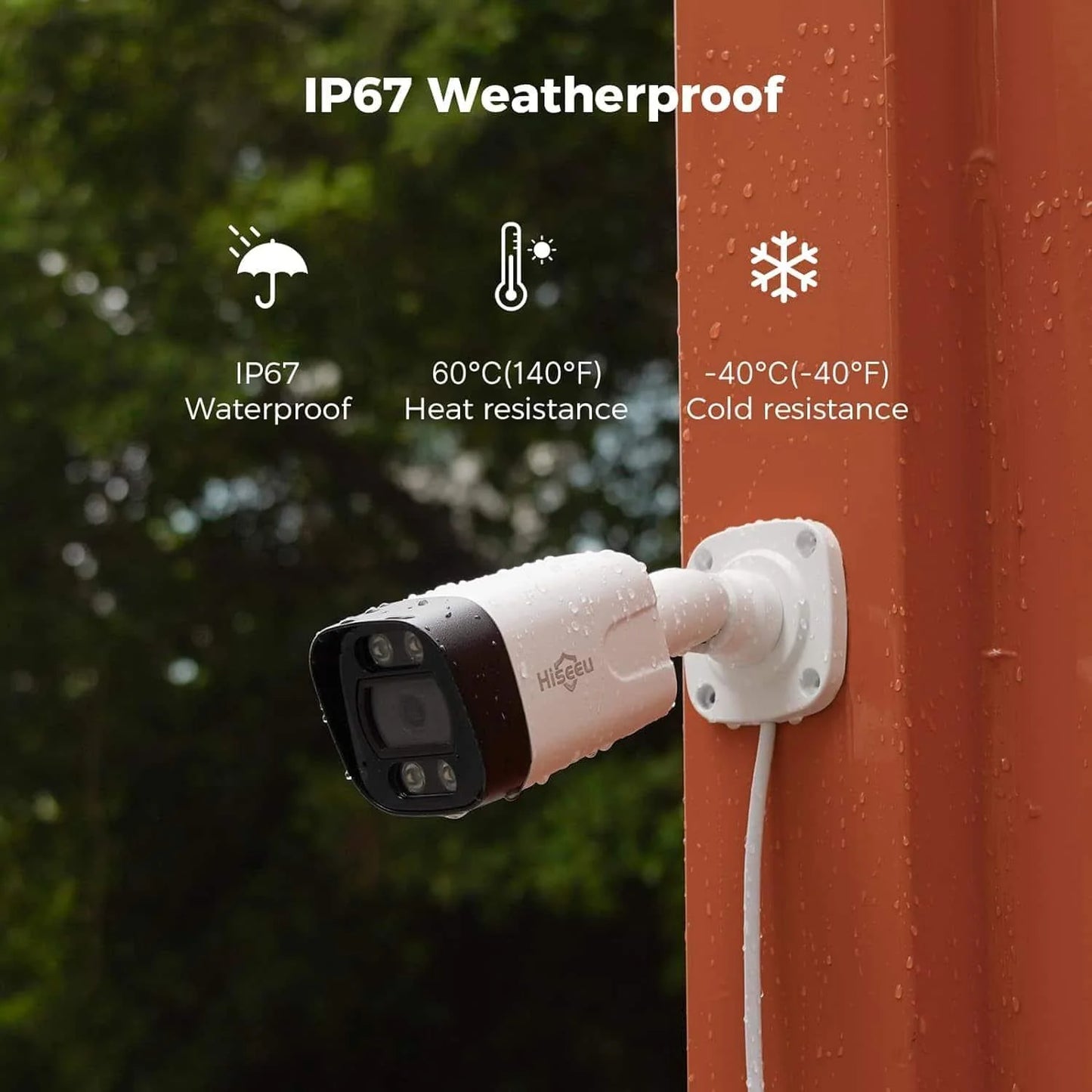 Wired 5MP IP67 Waterproof PoE Bullet IP Security Camera with Human Vehicle Detect