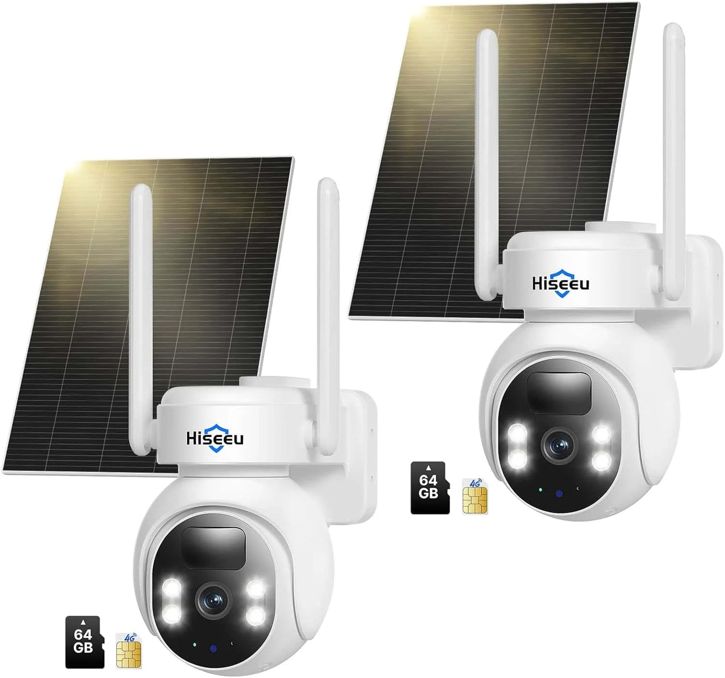 2K 4MP No WiFi PTZ 𝟯𝟲𝟬° 𝙑𝙞𝙚𝙬 4G Cellular Wireless Security Camera with 64G SD&SIM Card