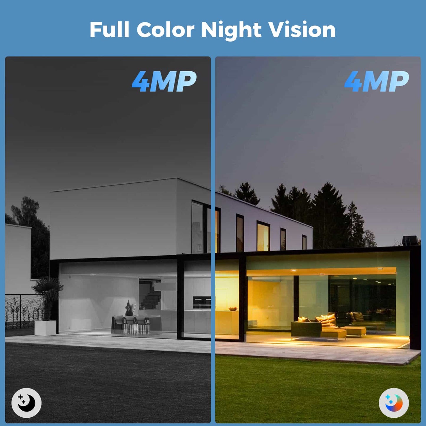 4MP Solar Battery Powered Indoor WiFi Smart Wireless Battery Camera With 2-Way Audio (Black)