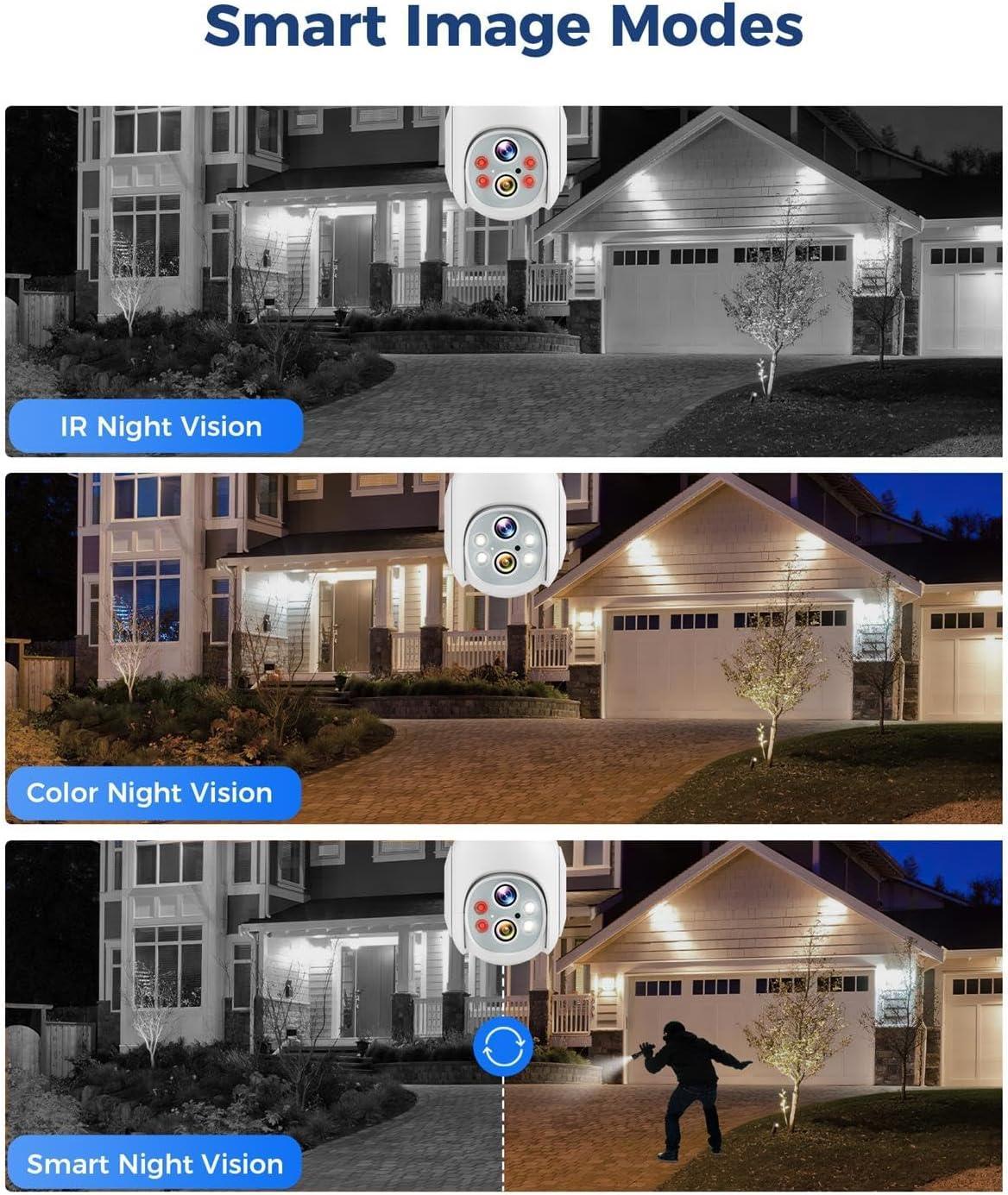 2K Waterproof Wireless 𝟯𝟲𝟬° 𝙑𝙞𝙚𝙬 Light Bulb Camera with 5G&2.4GHz Wi-Fi & No Subscription