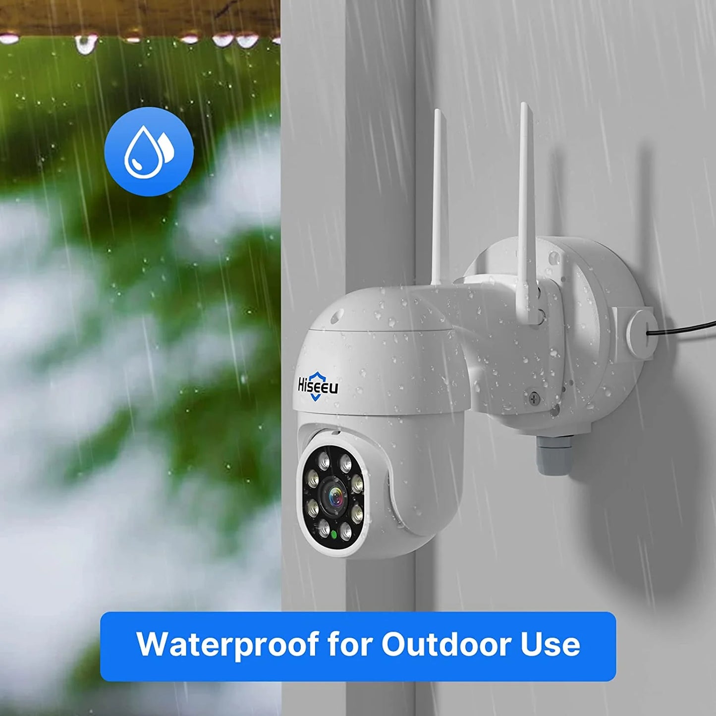 Hiseeu Universal Bullet Security Camera Junction Box, Waterproof/Metal Base/Hide Cables/Wall Ceiling Mount Bracket, Compatible with Security Camera Outdoor Indoor (Dome&Bullet Camera)