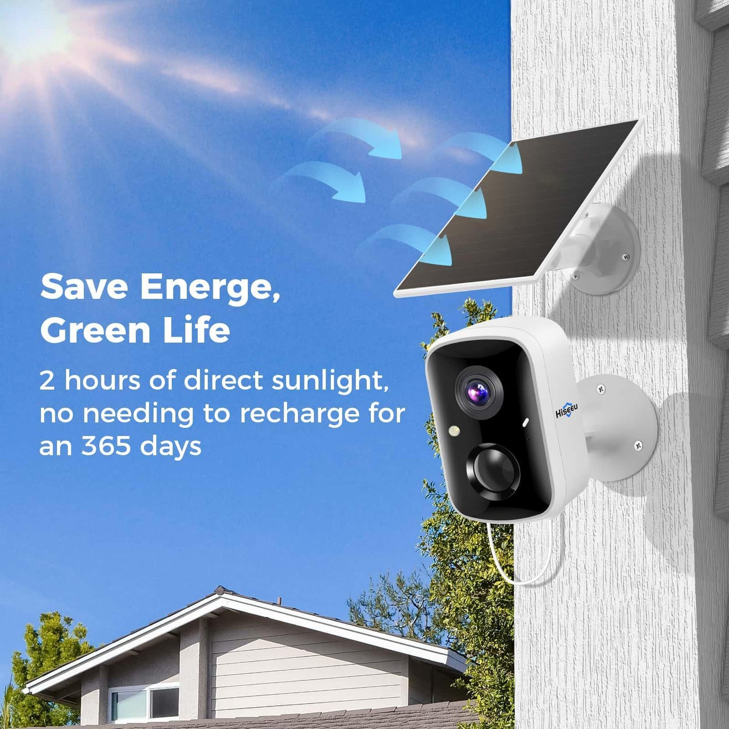 4MP Solar Battery Powered Indoor WiFi Smart Wireless Battery Camera With 2-Way Audio