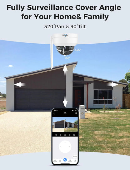5MP PTZ Security Camera Outdoor Explosion-Proof Auto Tracking Motion Detection