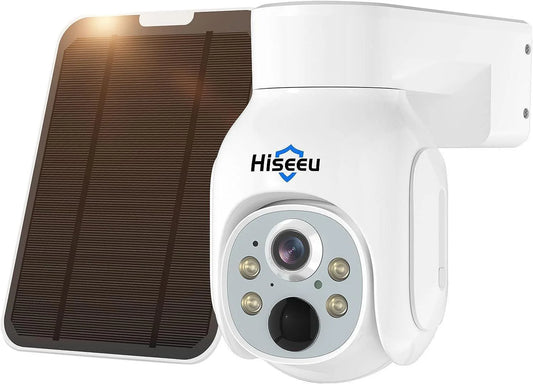 4MP Solar PTZ 360° View Wireless Battery Camera WIth No Monthly Fee Color Night Vision