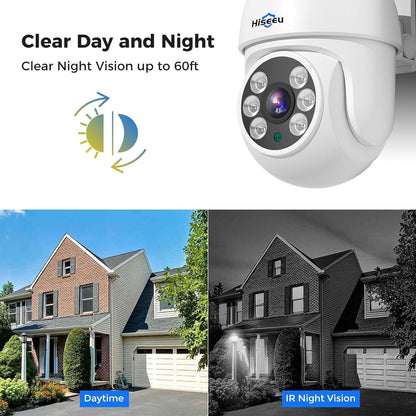 Wired 5MP AHD PTZ Analog Home Dome Security Camera 100ft IR Clear Night Vision