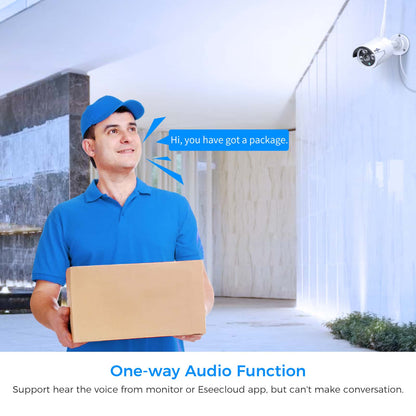 [Wireless Pro, 100ft Range, Expandable 16Channels 4K NVR] 5MP Wireless Security Camera System BUILD-IN HDD