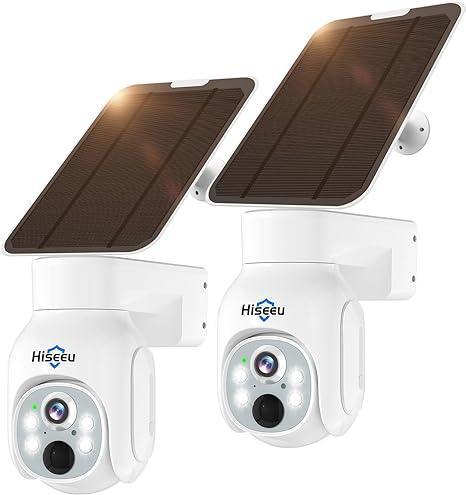 4MP Solar PTZ 360° View Wireless Battery Camera WIth No Monthly Fee Color Night Vision