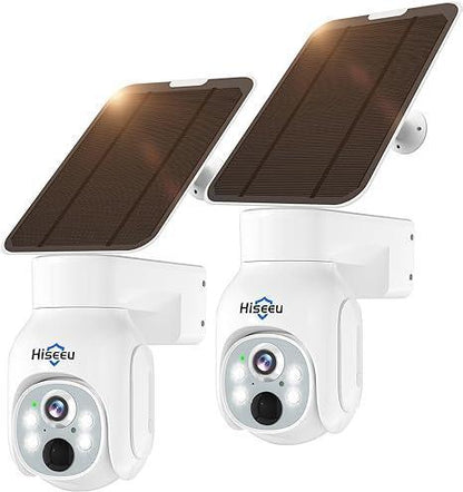 4MP Solar PTZ 360° View Wireless Battery Camera WIth No Monthly Fee Color Night Vision