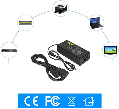Hiseeu DC 52V 2.5A Power Adapter, AC 100-240V to DC 52V 2.5A Power Cord