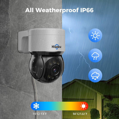 4K 5MP PoE PTZ 330° View Security Camera with Human&Vehicle Detect