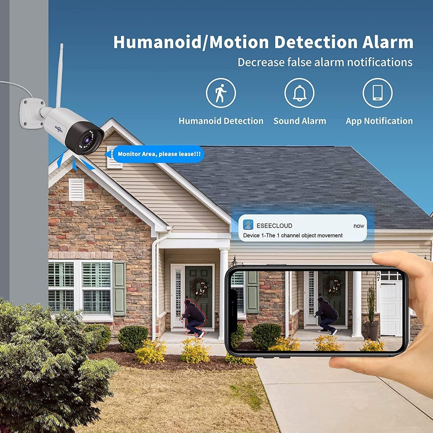 2K 3M Wireless Pro Security Camera Wifi Outdoor With 2-Way Audio
