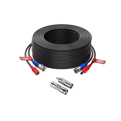 Hiseeu 96Ft BNC Cable BNC Vedio Power Cable Pre-Made Al-in-One Camera Video BNC Cable Wire Cord for Surveillance CCTV Security System with Connectors(BNC Female and BNC to RCA)