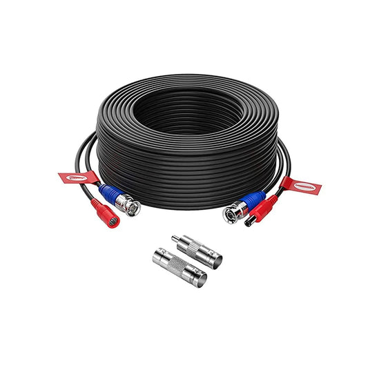 Hiseeu 96Ft BNC Cable BNC Vedio Power Cable Pre-Made Al-in-One Camera Video BNC Cable Wire Cord for Surveillance CCTV Security System with Connectors(BNC Female and BNC to RCA)