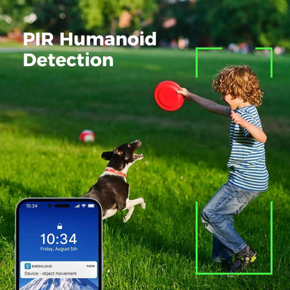 4MP No Monthly Fee PTZ 360° View Solar Wireless Battery Camera WIth Color Night Vision