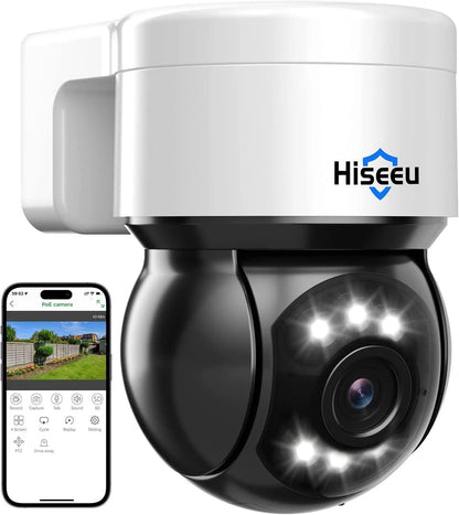4K 5MP PoE PTZ 330° View Security Camera with Human&Vehicle Detect