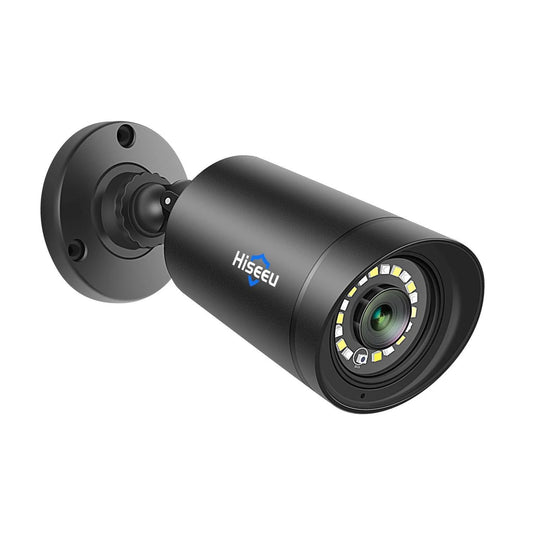 Hiseeu [Spotlight+2 Way Audio] 5MP PoE Security Camera, Compatible PoE Security Camera System NVR Model H5-NVR-P-8