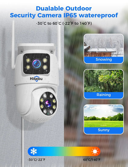 4MP Dual Lens 5G&2.4G WiFi-Pro Power Cord  Security Camera