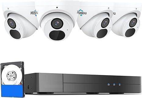 [Wired PoE, 121°Wide Angle Expandable 16 Channels 4K NVR] 8MP PoE Security Camera System BUILD-IN 3TB HDD with 100ft Night Vision