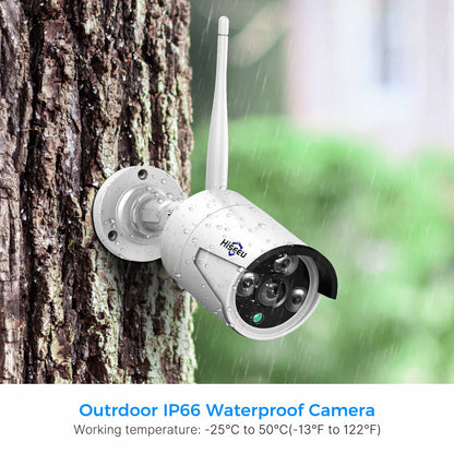 [Wireless Pro, 100ft Range, Expandable 16Channels 4K NVR] 5MP Wireless Security Camera System BUILD-IN HDD