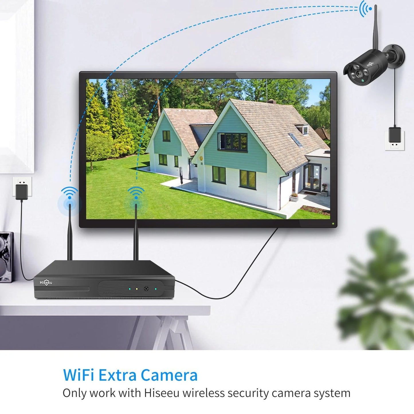 5MP Wireless Security Camera Wifi Outdoor With 2-Way Audio (Black)