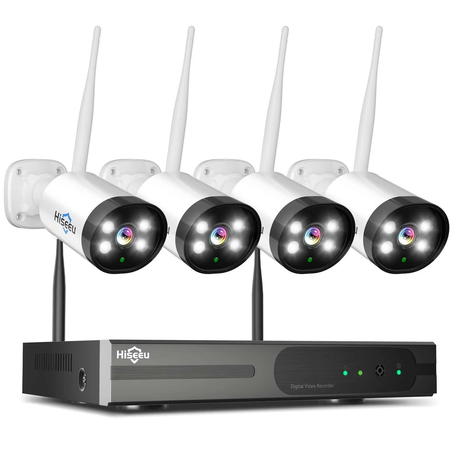 [Wireless,Expandable 10Channels NVR] 2k Wireless Security Camera System Without HDD