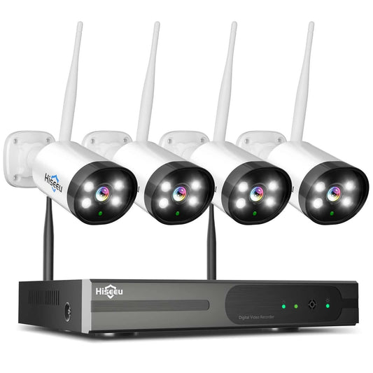 [Wireless,Expandable 10Channels NVR] 2k Wireless Security Camera System Without HDD