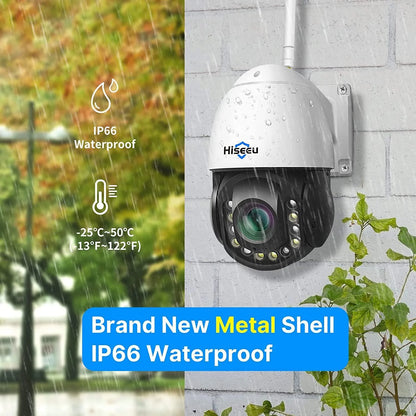 2K PTZ 30X Optical Zoom WiFi Security Camera Outdoor Work with Wireless System