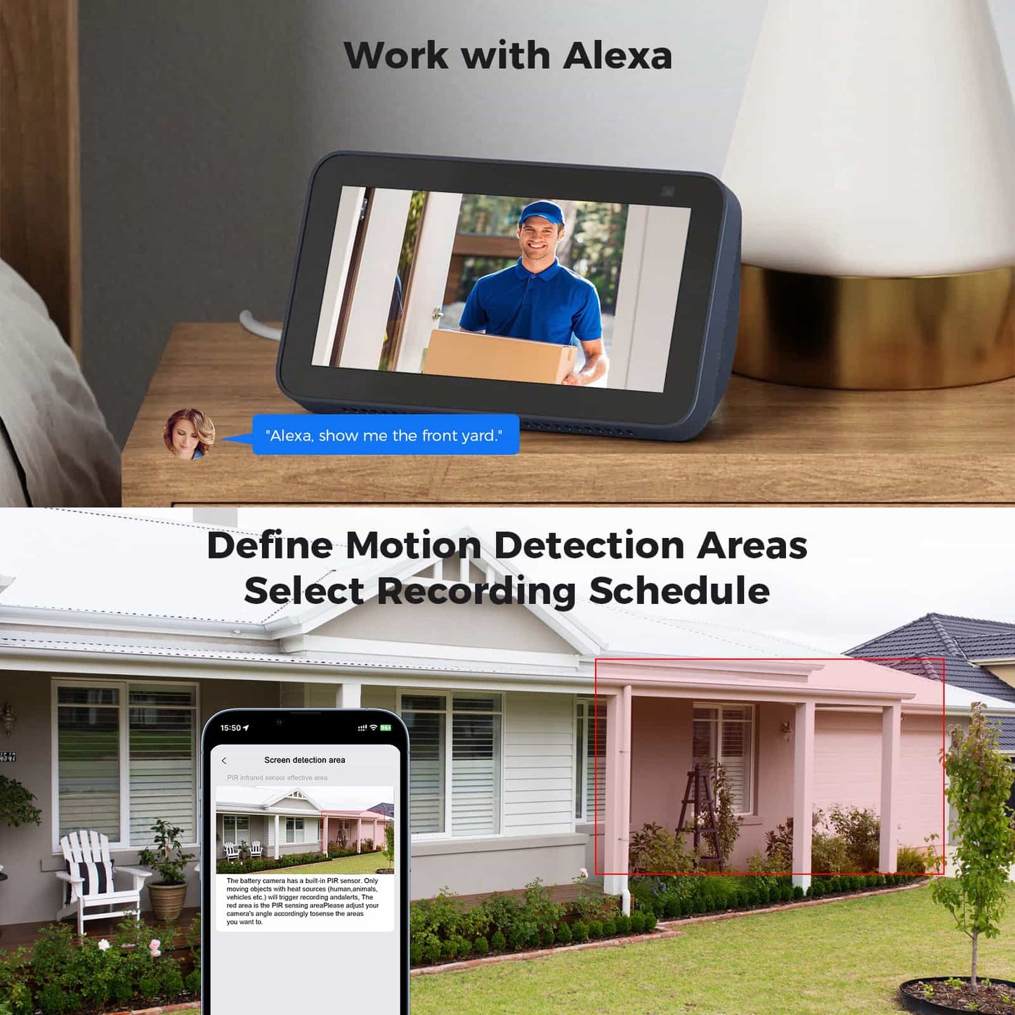 4MP Solar Battery Powered Indoor WiFi Smart Wireless Battery Camera With 2-Way Audio (Black）