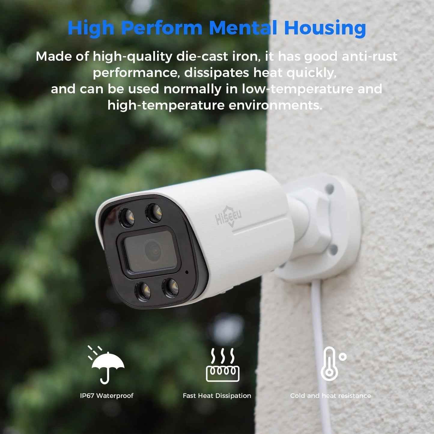 [Wired PoE, Human Detect, Expandable 16 Channels 4K NVR] 8MP IP PoE Bullet Home Security Camera System With 3TB HDD Indoor&Outdoor