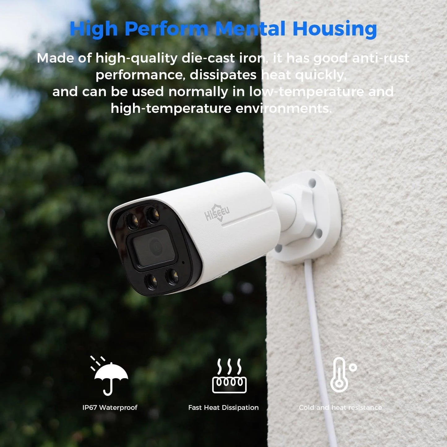 [Wired PoE, Human Detect, Expandable 16 Channels 4K NVR] 8MP IP PoE Bullet Home Security Camera System With 3TB HDD Indoor&Outdoor