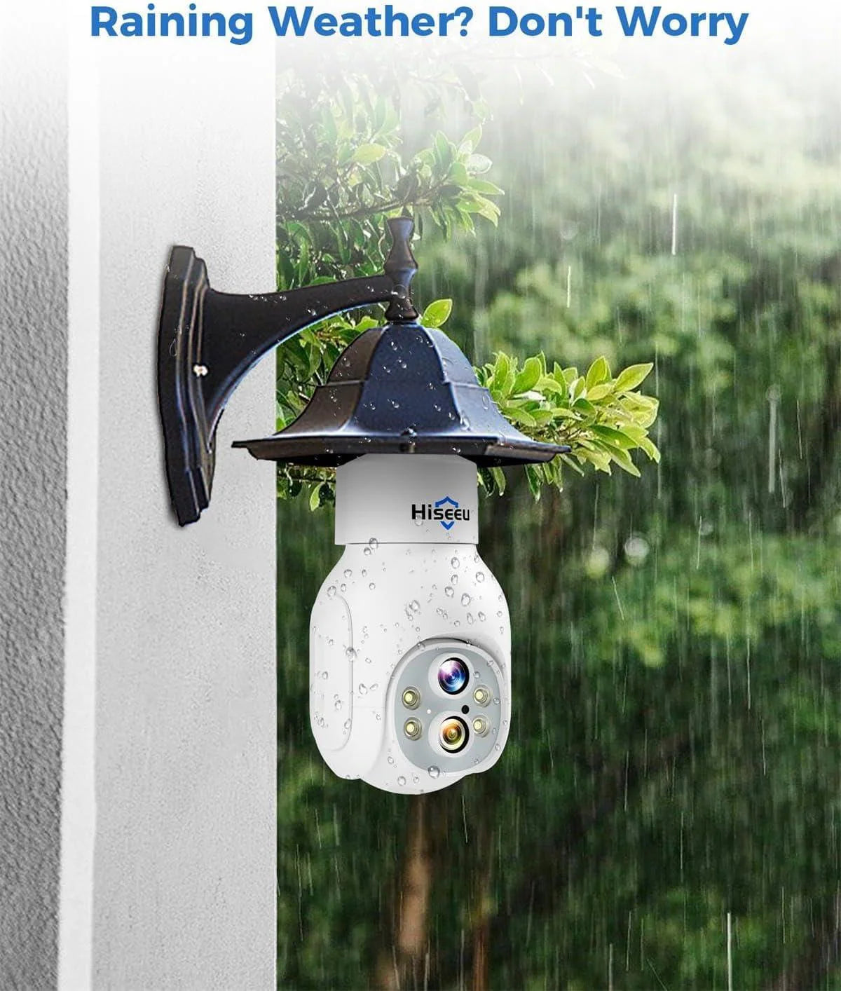 2K Waterproof Wireless 𝟯𝟲𝟬° 𝙑𝙞𝙚𝙬 Light Bulb Camera with 5G&2.4GHz Wi-Fi & No Subscription