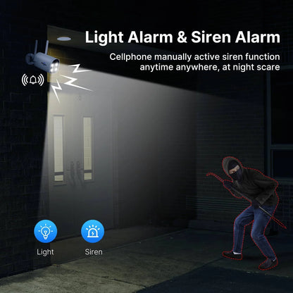 [AI Human Detection,Expandable 10CH 4K NVR] 4MP Solar Wireless Security Camera System BUILD-IN 1T HDD