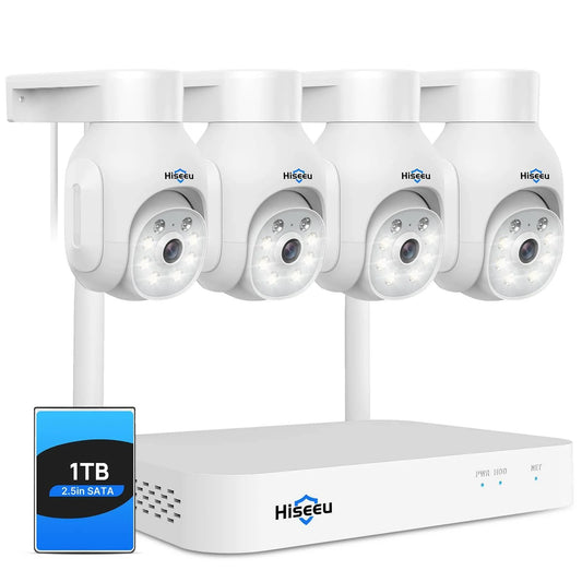 [Wireless, Expandable 10Channels] 5MP PTZ Security Camera System BUILD-IN 1T HDD