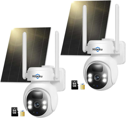 2K 4MP No WiFi PTZ 𝟯𝟲𝟬° 𝙑𝙞𝙚𝙬 4G Cellular Wireless Security Camera with 64G SD&SIM Card