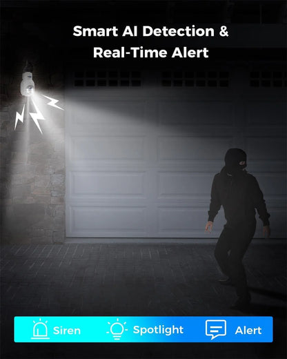 2K Waterproof Wireless 𝟯𝟲𝟬° 𝙑𝙞𝙚𝙬 Light Bulb Camera with 5G&2.4GHz Wi-Fi & No Subscription
