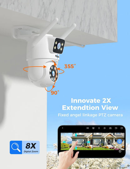 4MP Dual Lens 5G&2.4G WiFi-Pro Power Cord  Security Camera