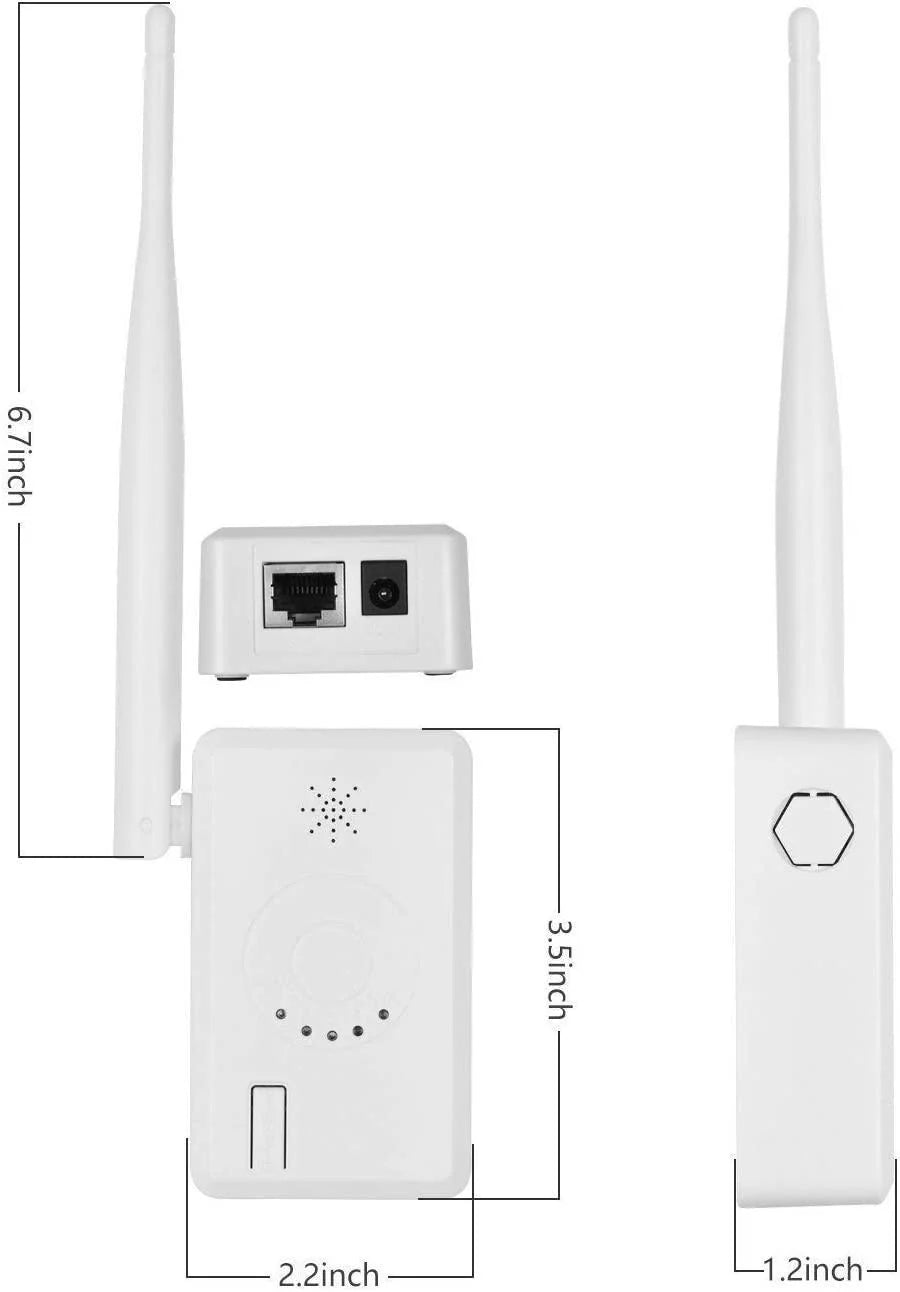 Hiseeu WiFi Repeater, Indoor, 2.4Ghz, DC12V Power Cord