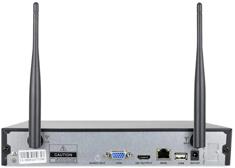 16CH 3MP/1080P/960P Network Video Recorder for Hiseeu Wireless Security Camera Systems, without HDD
