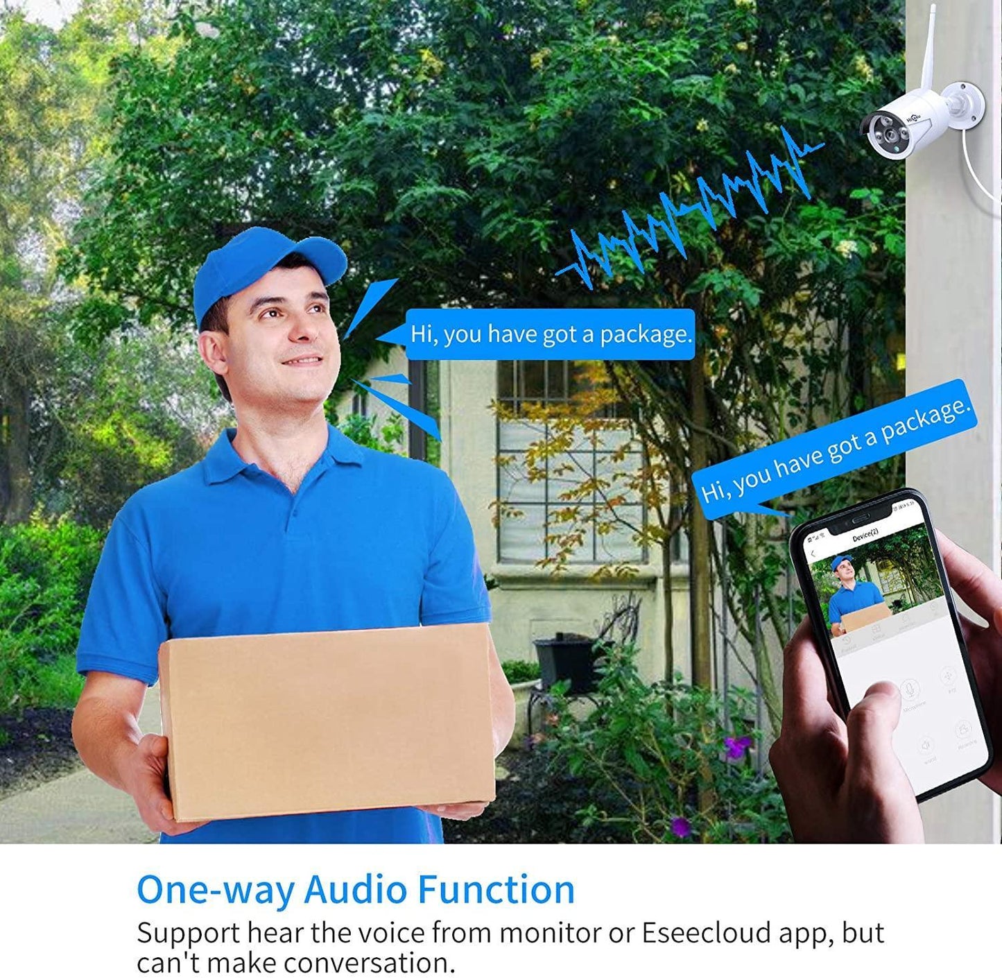 2K 3M Wireless Security Camera Wifi Outdoor With 2-Way Audio