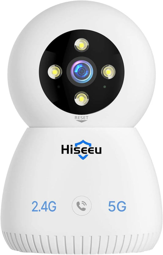 5MP 2.4G&5G Wifi Indoor Baby Monitor Pet Security Camera With One-Key Call