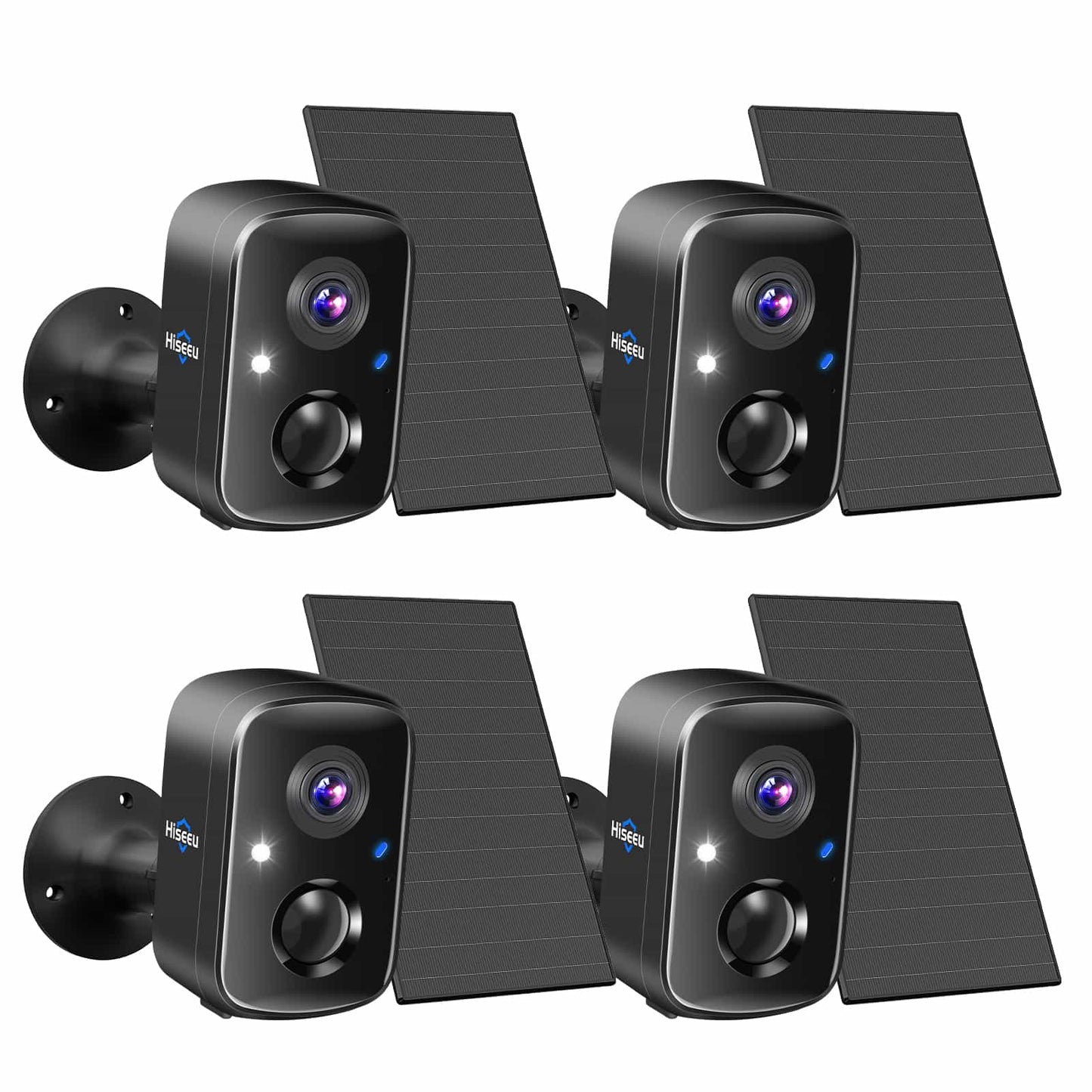 4MP Solar Battery Powered Indoor WiFi Smart Wireless Battery Camera With 2-Way Audio (Black）