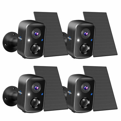 4MP Solar Battery Powered Indoor WiFi Smart Wireless Battery Camera With 2-Way Audio (Black）