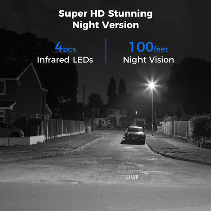 [Wired, IP67 Waterproof, Expandable 16Channels 3K DVR] 5MP AHD Analog Bullet Security Camera with Smart Dual Light BUILD-IN 3TB HDD