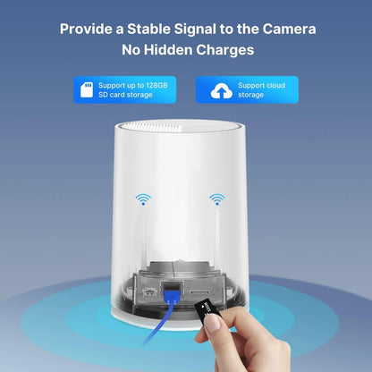 [ Wire-Free,4CH Expandable]4MP SolarWireless Security Camera Outdoor, 4MP Solar Camera, Wire-Free,90-Day Video Storage, Work with Alexa
