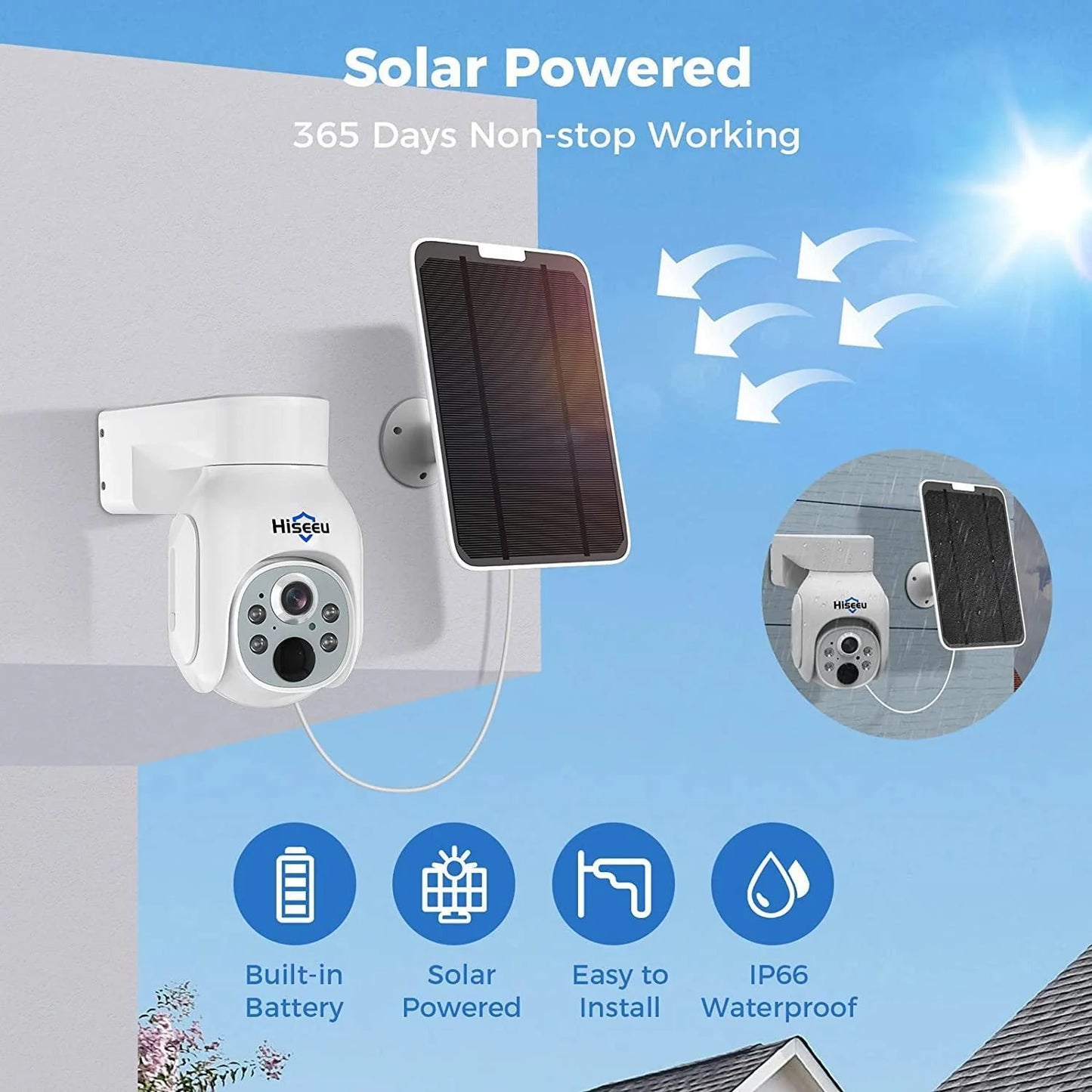 [Wireless , Expandable 10Channels 10in"Monitor 4K NVR] 4MP PTZ Dome + Bullet Security Camera System BUILD-IN 1T HDD