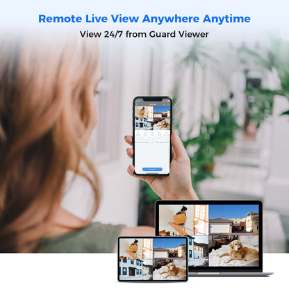 [Wired, 100ft Expandable 8Chanels 3K NVR] 5MP Wired Analog PTZ 360°View Security Camera BUILD-IN HDD with 24/7 Record
