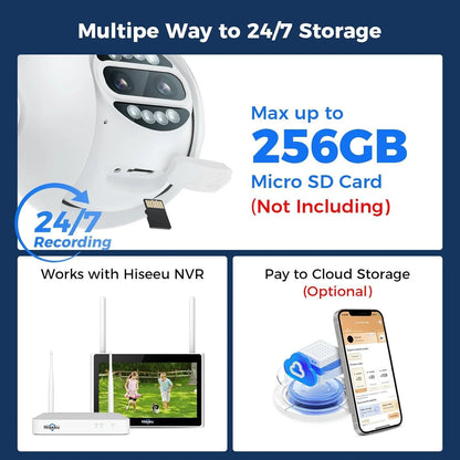 4MP PTZ 𝟯𝟲𝟬° 𝙑𝙞𝙚𝙬  10X Zoom PanSecurity Camera Outdoor with IP66 Waterproof